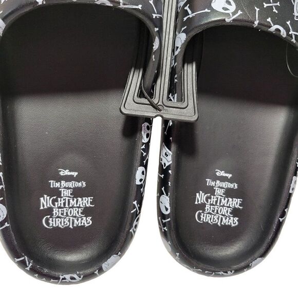 Disney Nightmare Before Christmas Slides Mens 12 Sandal Shoes Jack Skellington - Picture 9 of 12